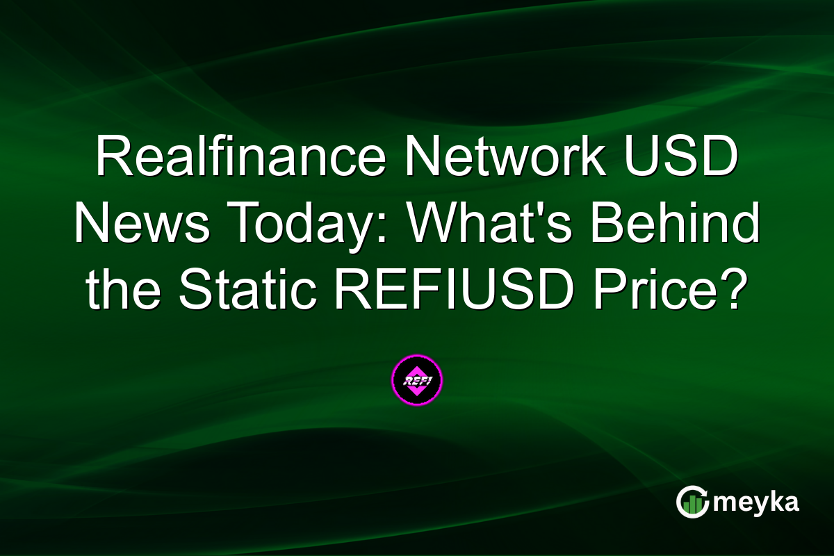 Realfinance Network USD News Today: What's Behind the Static REFIUSD Price?