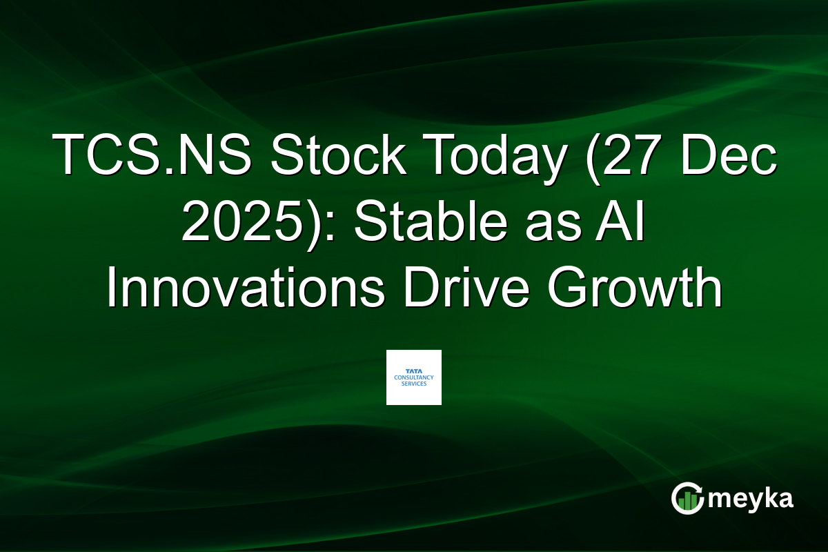 TCS.NS Stock Today (27 Dec 2025): Stable as AI Innovations Drive Growth