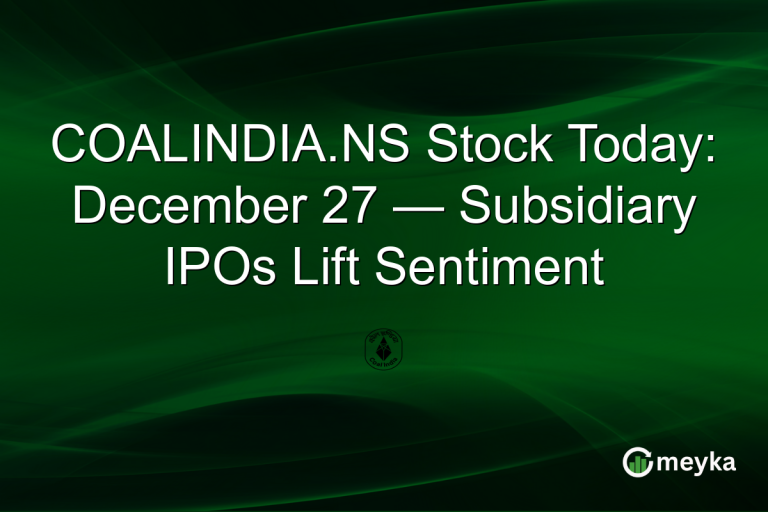 COALINDIA.NS Stock Today: December 27 — Subsidiary IPOs Lift Sentiment