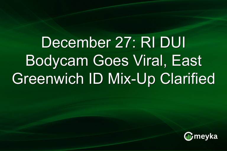 December 27: RI DUI Bodycam Goes Viral, East Greenwich ID Mix-Up Clarified