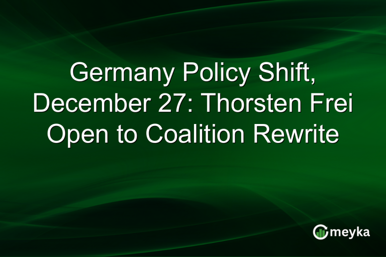 Germany Policy Shift, December 27: Thorsten Frei Open to Coalition Rewrite
