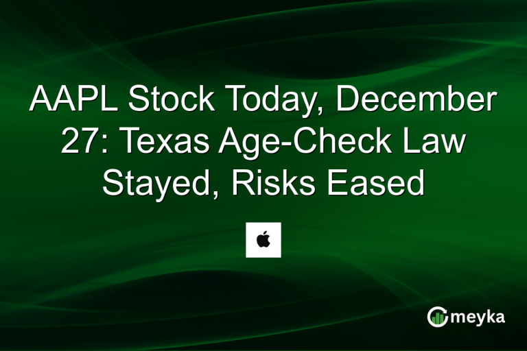 AAPL Stock Today, December 27: Texas Age-Check Law Stayed, Risks Eased