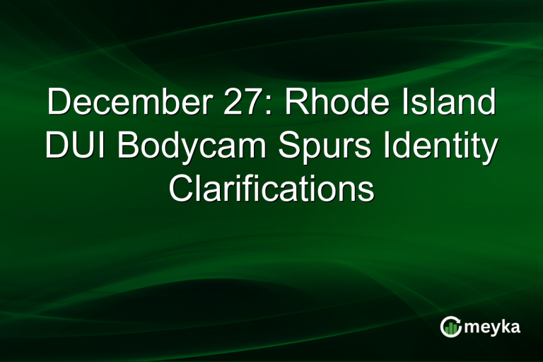 December 27: Rhode Island DUI Bodycam Spurs Identity Clarifications