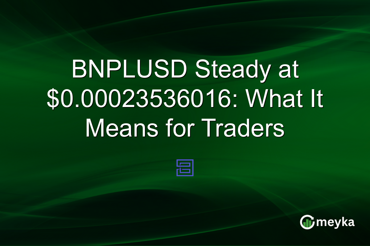 BNPLUSD Steady at $0.00023536016: What It Means for Traders