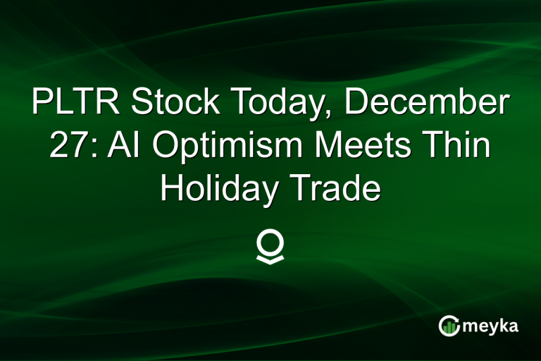 PLTR Stock Today, December 27: AI Optimism Meets Thin Holiday Trade