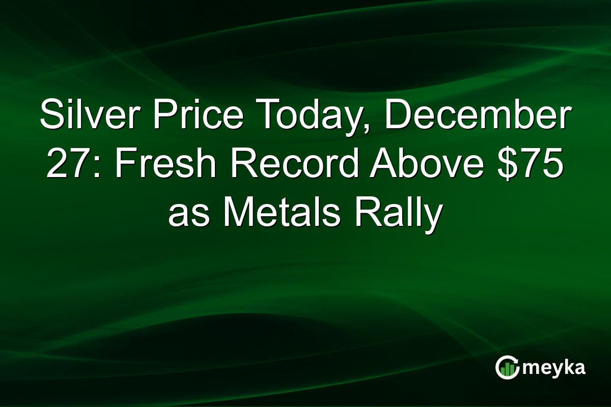 Silver Price Today, December 27: Fresh Record Above $75 as Metals Rally