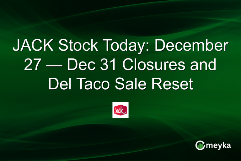 JACK Stock Today: December 27 — Dec 31 Closures and Del Taco Sale Reset