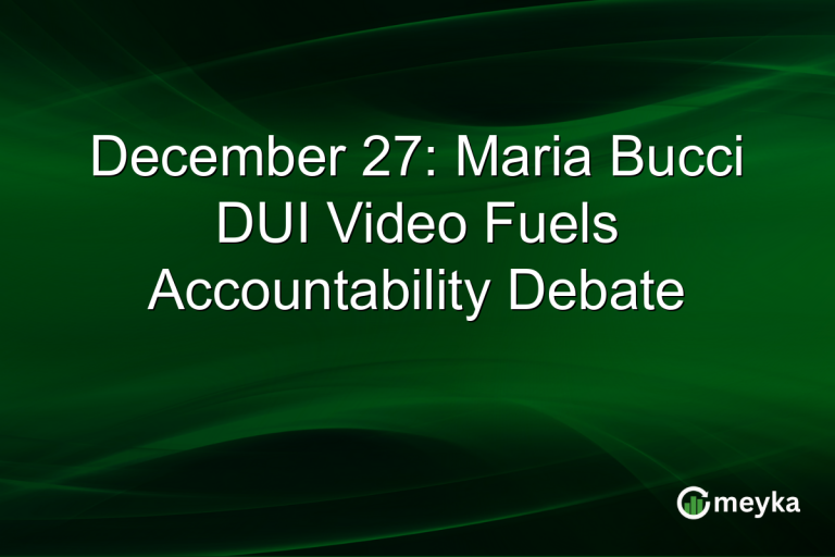 December 27: Maria Bucci DUI Video Fuels Accountability Debate