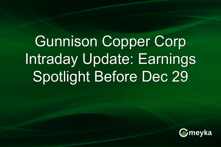 Gunnison Copper Corp Intraday Update: Earnings Spotlight Before Dec 29