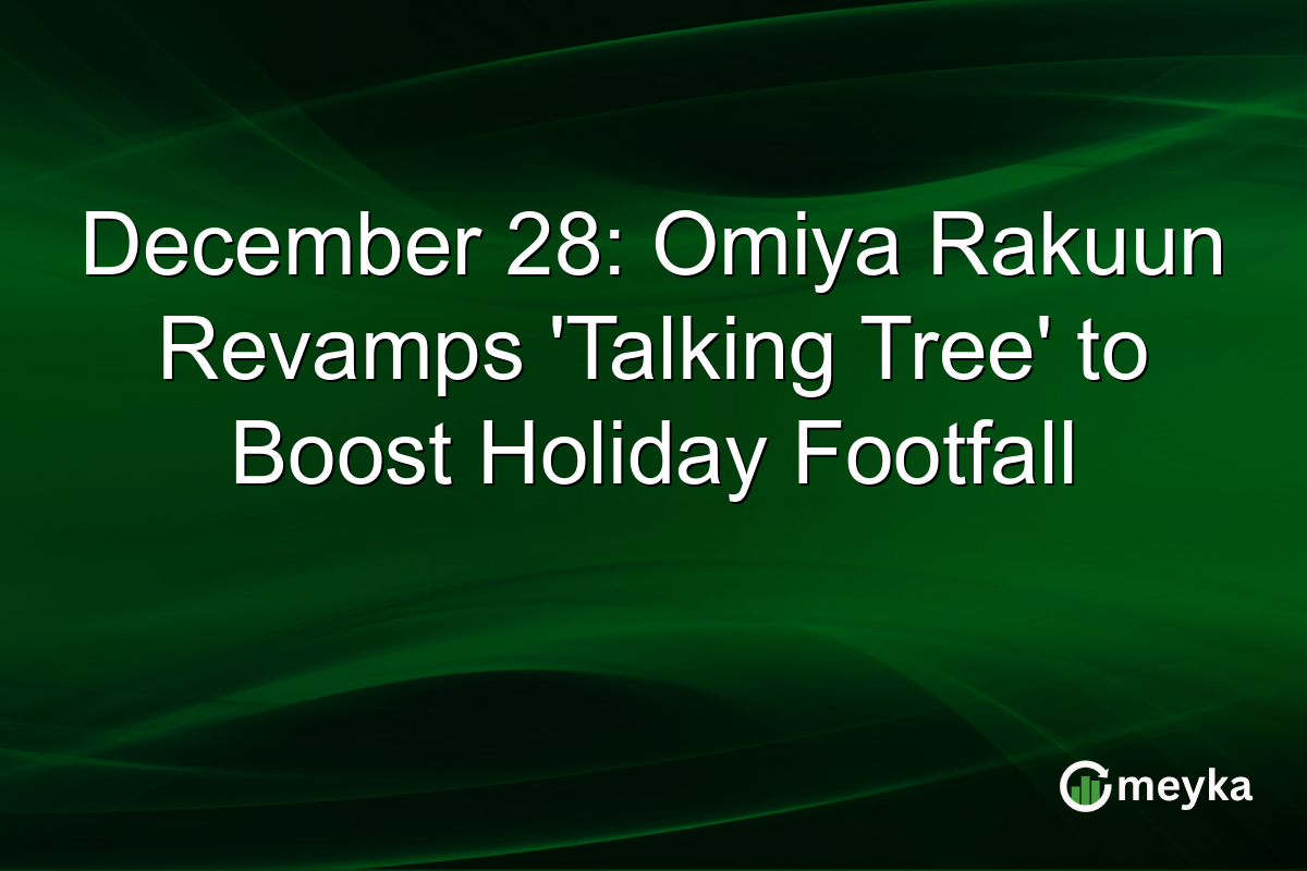 December 28: Omiya Rakuun Revamps 'Talking Tree' to Boost Holiday Footfall