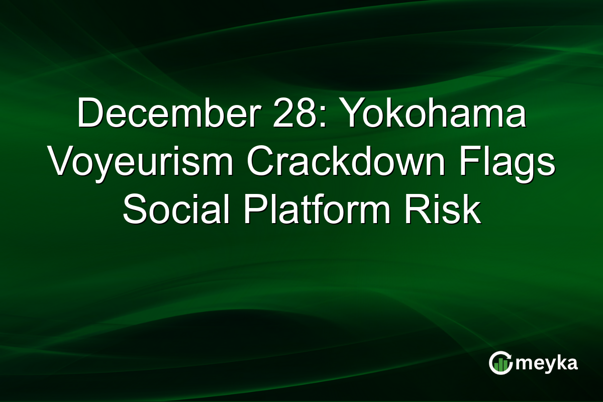 December 28: Yokohama Voyeurism Crackdown Flags Social Platform Risk