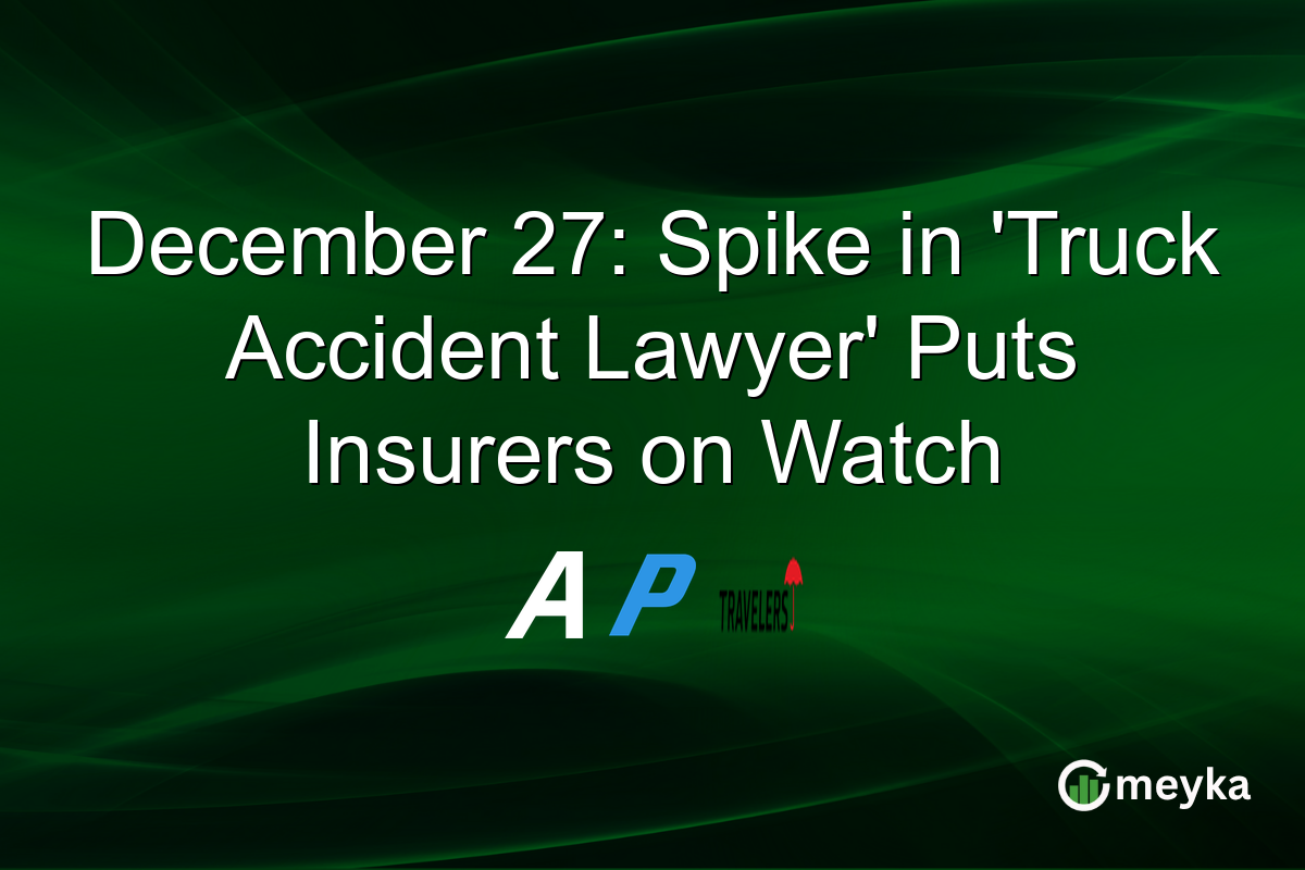 December 27: Spike in 'Truck Accident Lawyer' Puts Insurers on Watch