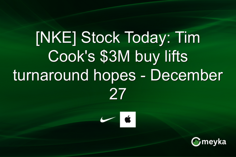 [NKE] Stock Today: Tim Cook's $3M buy lifts turnaround hopes - December 27