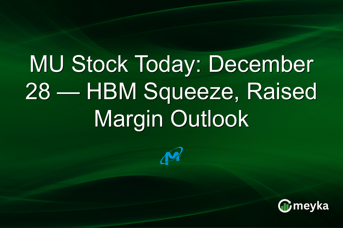 MU Stock Today: December 28 — HBM Squeeze, Raised Margin Outlook
