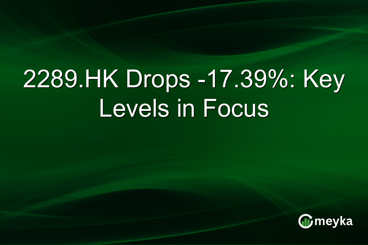 2289.HK Drops -17.39%: Key Levels in Focus