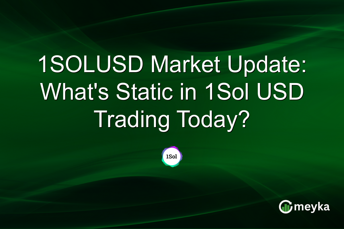 1SOLUSD Market Update: What's Static in 1Sol USD Trading Today?