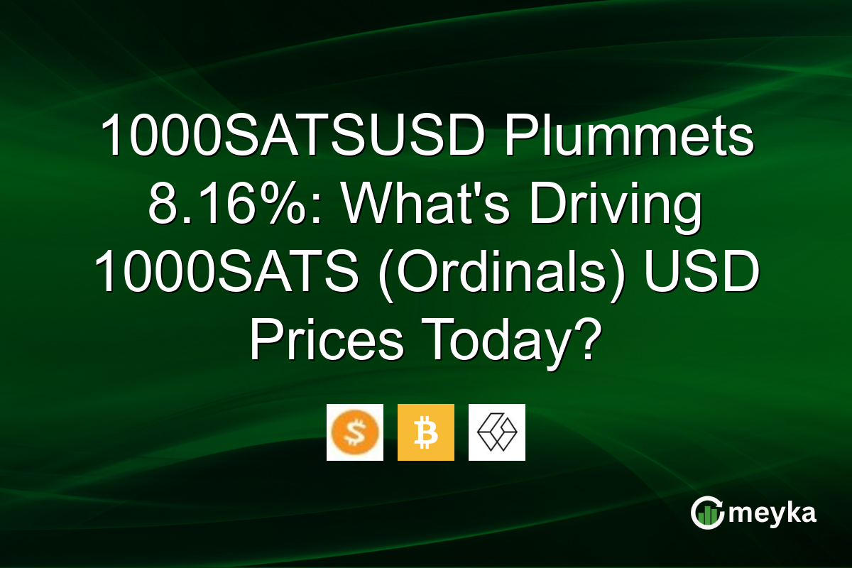1000SATSUSD Plummets 8.16%: What's Driving 1000SATS (Ordinals) USD Prices Today?