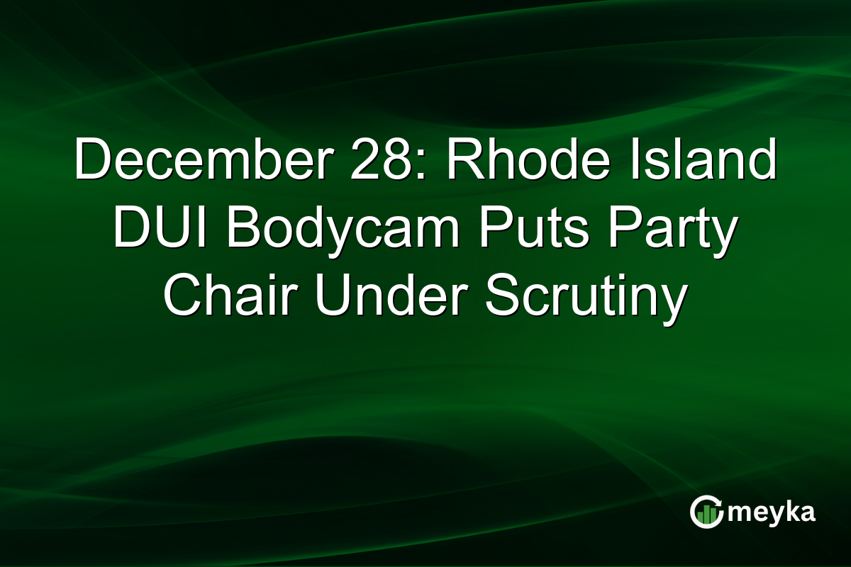 December 28: Rhode Island DUI Bodycam Puts Party Chair Under Scrutiny