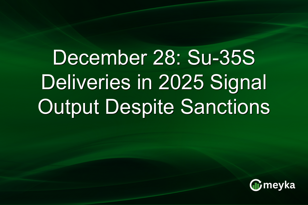 December 28: Su-35S Deliveries in 2025 Signal Output Despite Sanctions