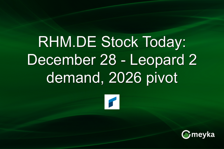 RHM.DE Stock Today: December 28 - Leopard 2 demand, 2026 pivot