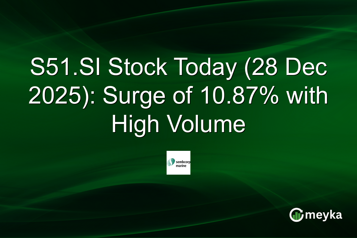 S51.SI Stock Today (28 Dec 2025): Surge of 10.87% with High Volume