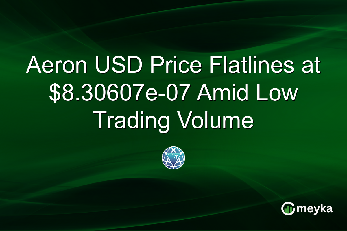 Aeron USD Price Flatlines at $8.30607e-07 Amid Low Trading Volume
