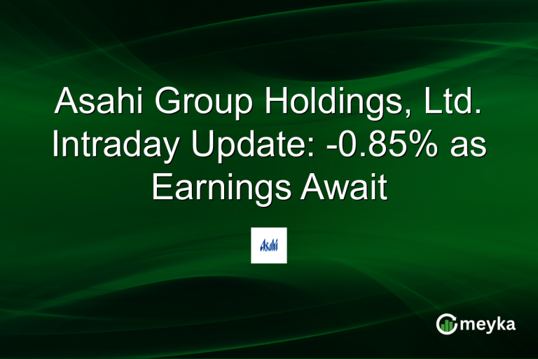 Asahi Group Holdings, Ltd. Intraday Update: -0.85% as Earnings Await