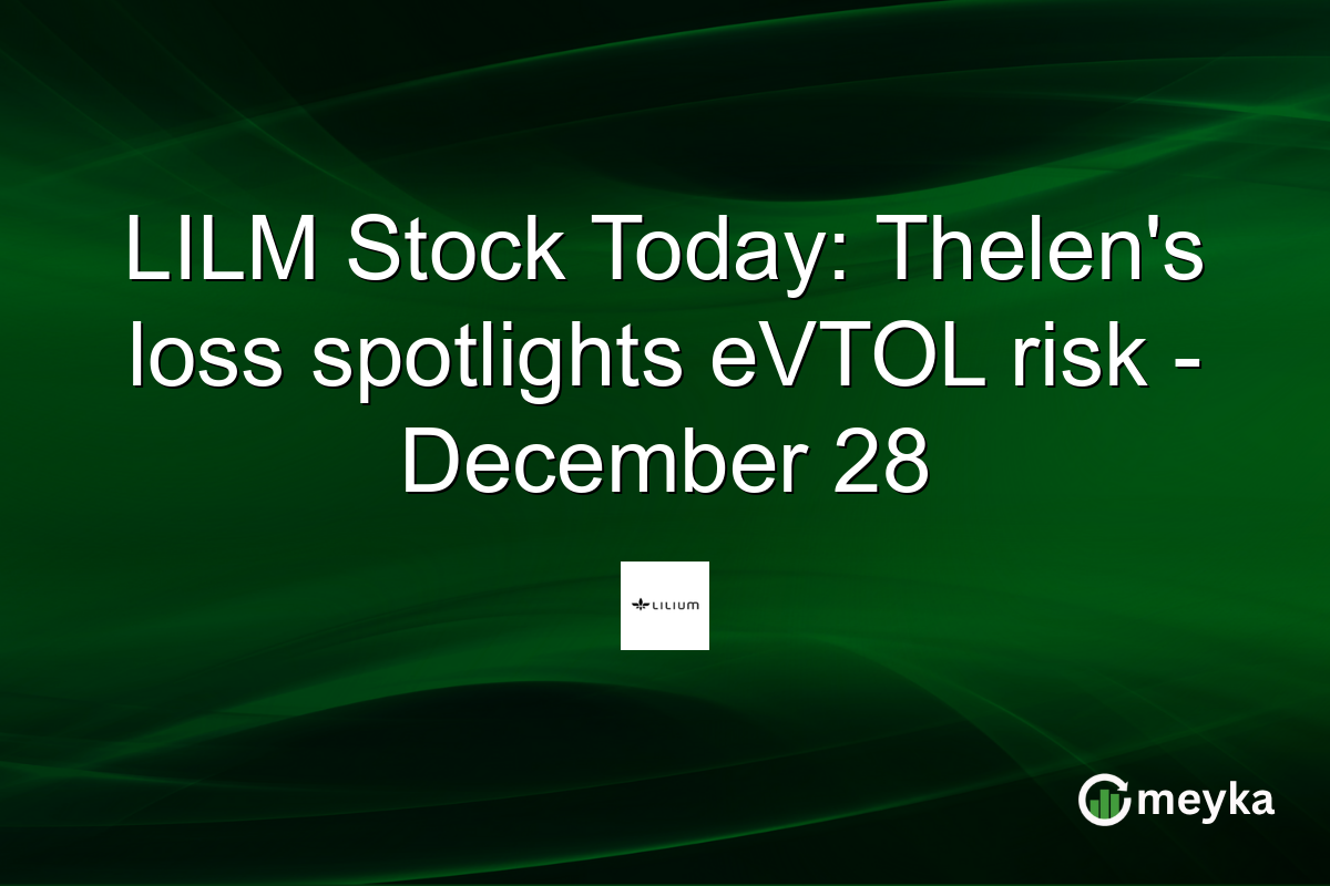 LILM Stock Today: Thelen's loss spotlights eVTOL risk - December 28