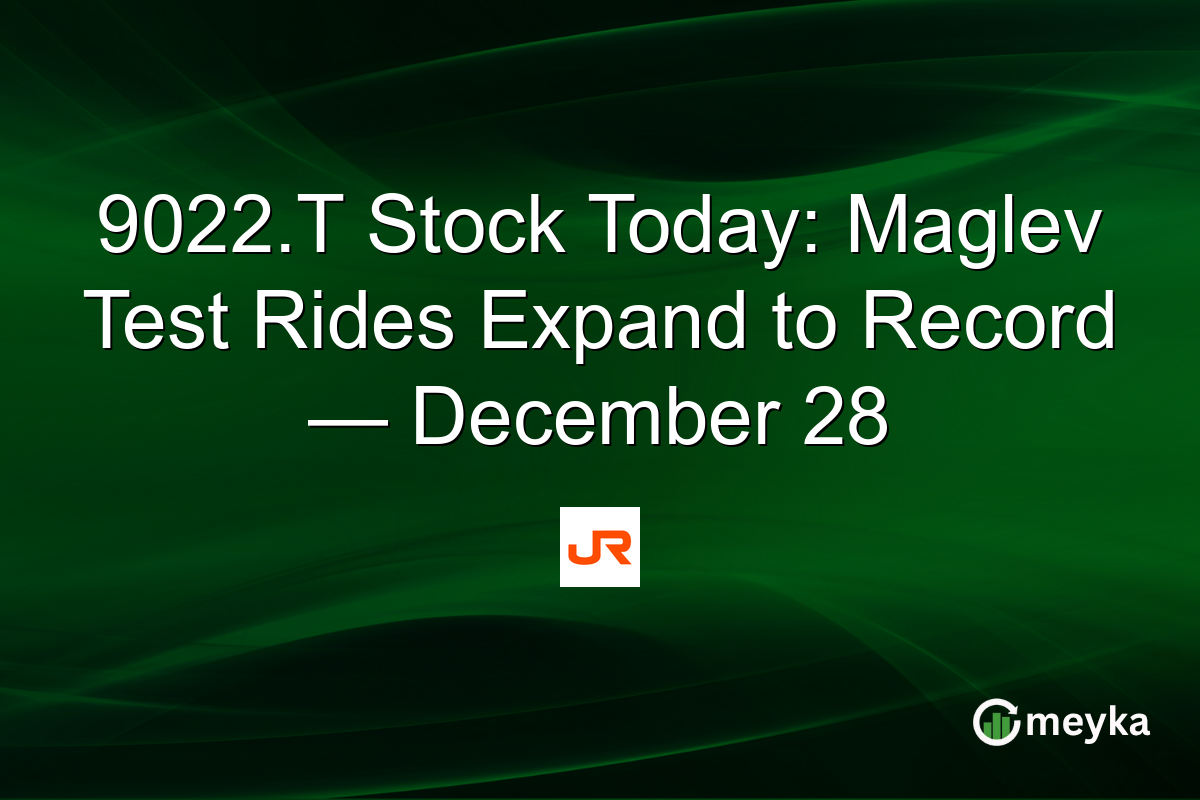 9022.T Stock Today: Maglev Test Rides Expand to Record — December 28