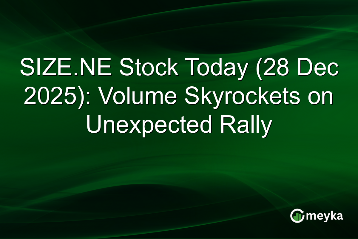 SIZE.NE Stock Today (28 Dec 2025): Volume Skyrockets on Unexpected Rally