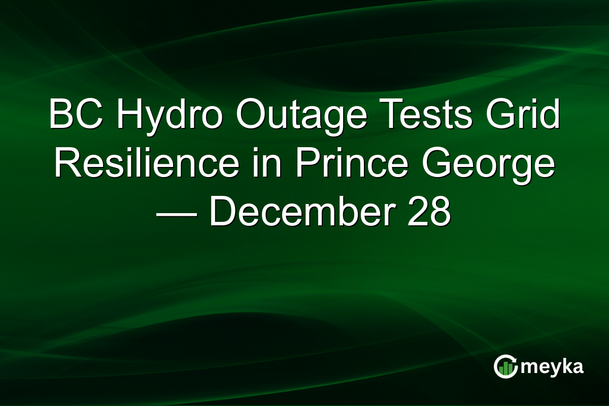 BC Hydro Outage Tests Grid Resilience in Prince George — December 28