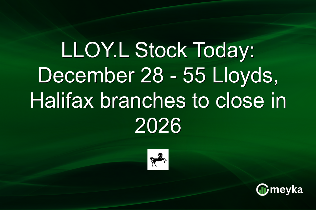 LLOY.L Stock Today: December 28 - 55 Lloyds, Halifax branches to close in 2026