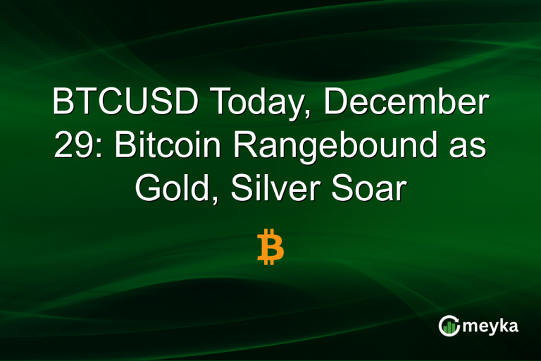 BTCUSD Today, December 29: Bitcoin Rangebound as Gold, Silver Soar