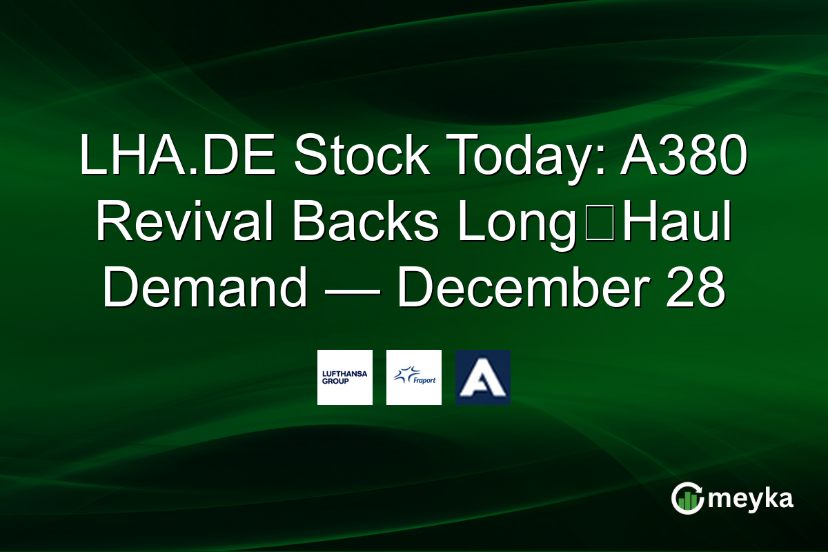 LHA.DE Stock Today: A380 Revival Backs Long‑Haul Demand — December 28