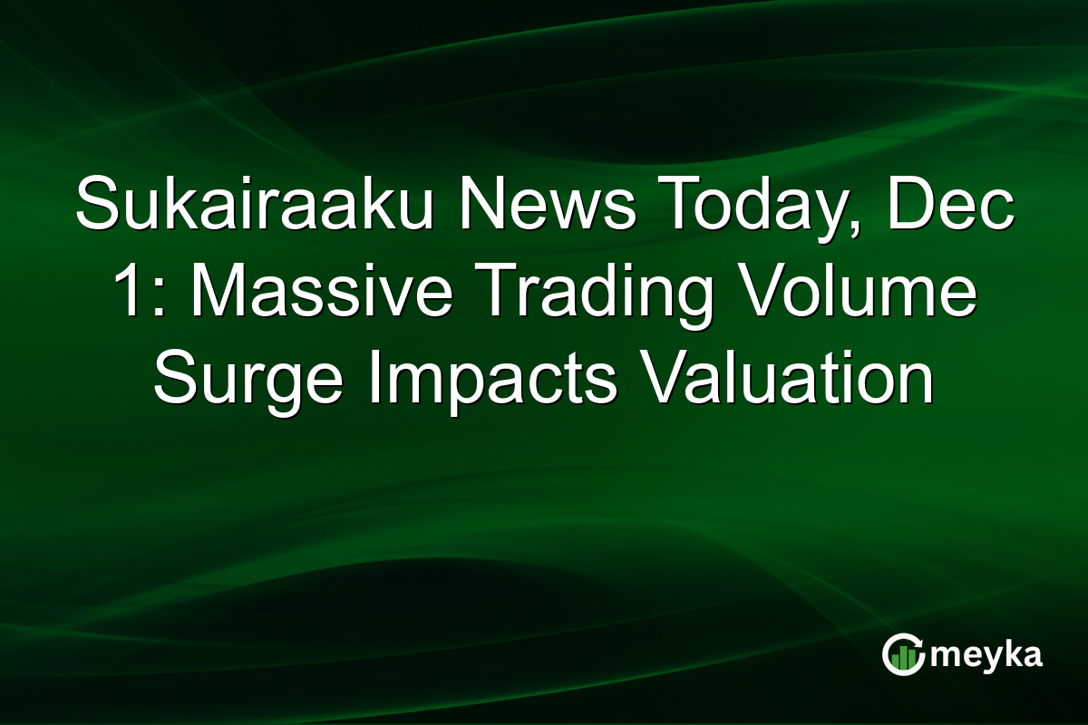 Sukairaaku News Today, Dec 1: Massive Trading Volume Surge Impacts Valuation