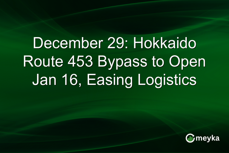 December 29: Hokkaido Route 453 Bypass to Open Jan 16, Easing Logistics