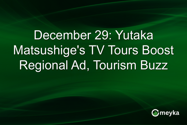 December 29: Yutaka Matsushige's TV Tours Boost Regional Ad, Tourism Buzz