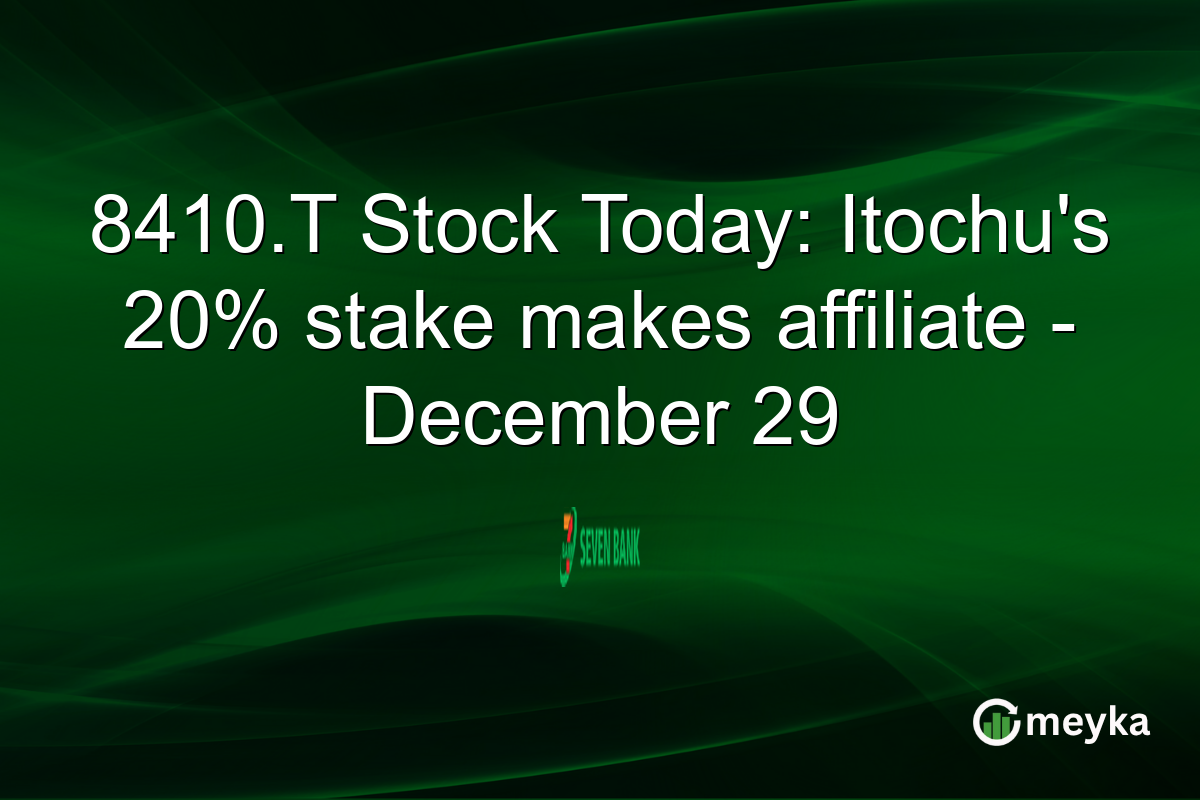 8410.T Stock Today: Itochu's 20% stake makes affiliate - December 29