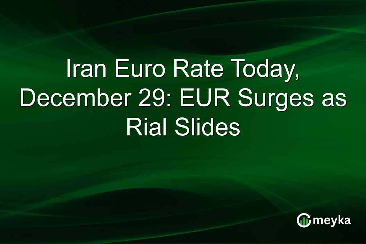 Iran Euro Rate Today, December 29: EUR Surges as Rial Slides