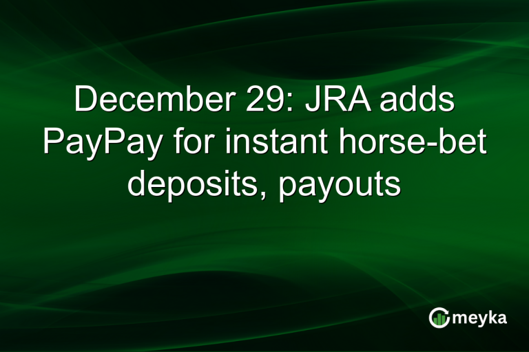 December 29: JRA adds PayPay for instant horse-bet deposits, payouts