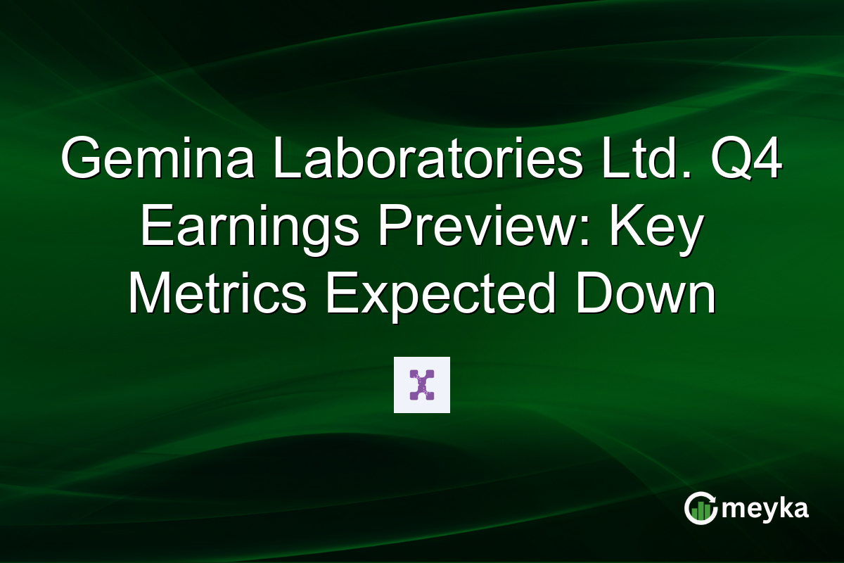 Gemina Laboratories Ltd. Q4 Earnings Preview: Key Metrics Expected Down