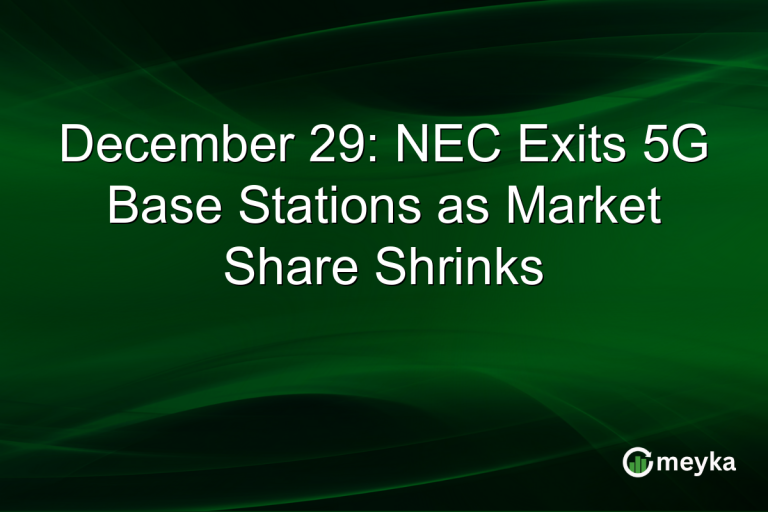 December 29: NEC Exits 5G Base Stations as Market Share Shrinks