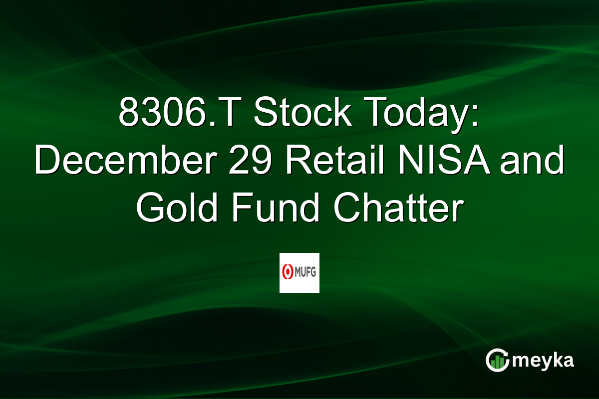 8306.T Stock Today: December 29 Retail NISA and Gold Fund Chatter