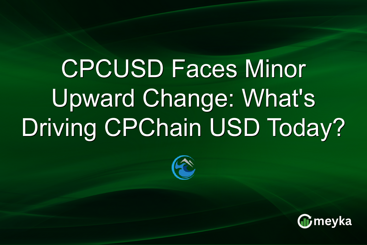 CPCUSD Faces Minor Upward Change: What's Driving CPChain USD Today?
