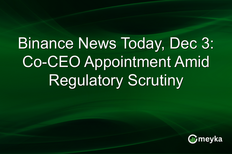 Binance News Today, Dec 3: Co-CEO Appointment Amid Regulatory Scrutiny