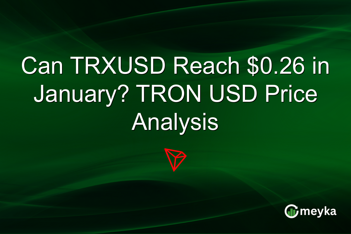 Can TRXUSD Reach $0.26 in January? TRON USD Price Analysis