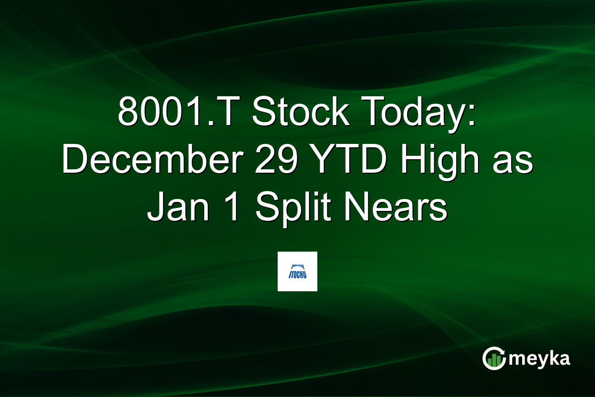 8001.T Stock Today: December 29 YTD High as Jan 1 Split Nears