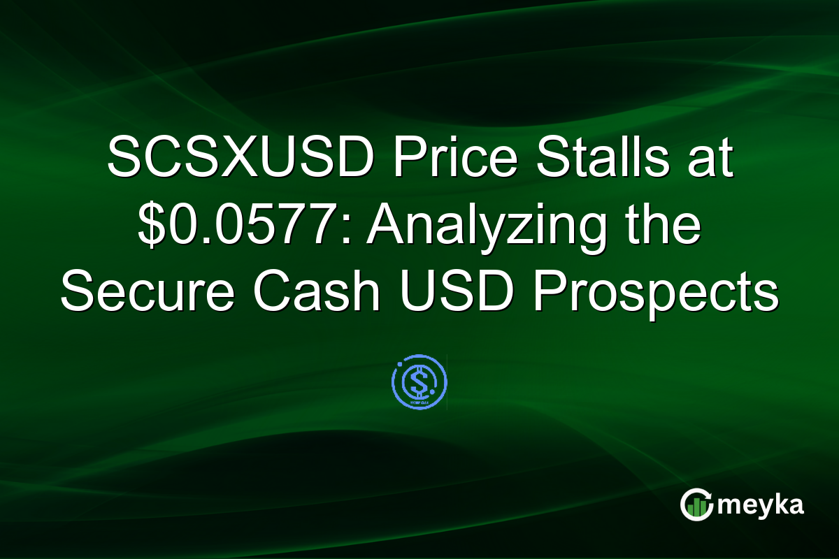 SCSXUSD Price Stalls at $0.0577: Analyzing the Secure Cash USD Prospects