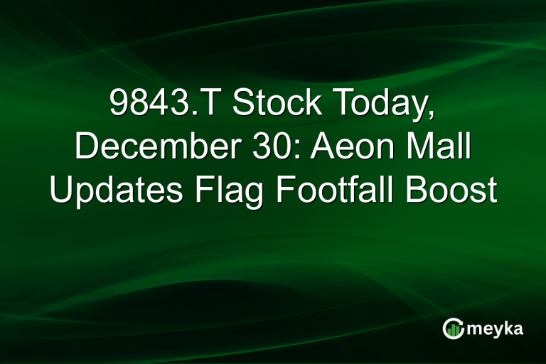 9843.T Stock Today, December 30: Aeon Mall Updates Flag Footfall Boost