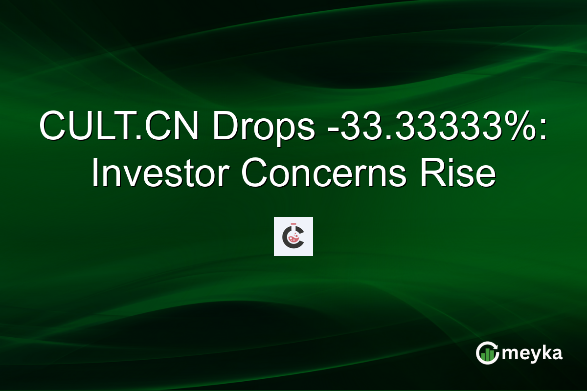 CULT.CN Drops -33.33333%: Investor Concerns Rise